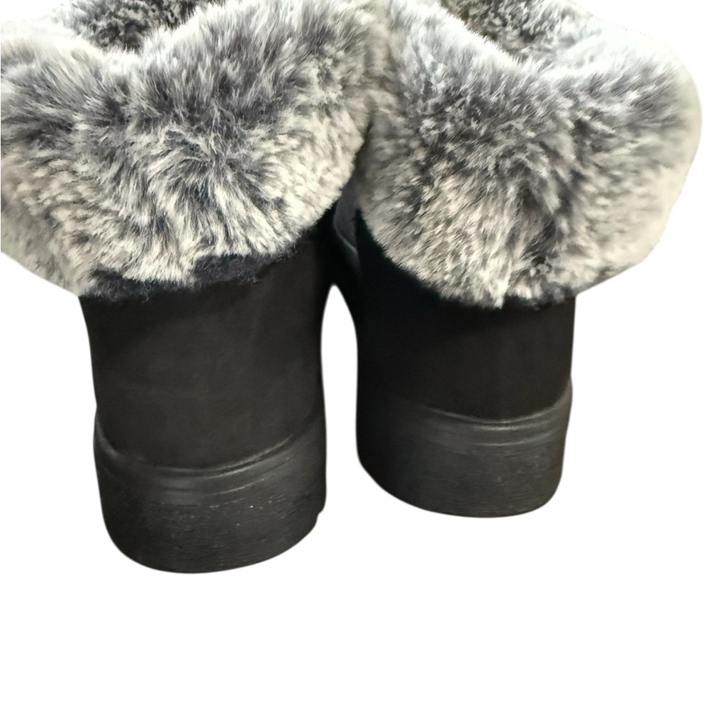 Fly Flot Italian Black Faux Fur Winter Boots, NWOTS, size 40 (9) - Picture 5 of 11